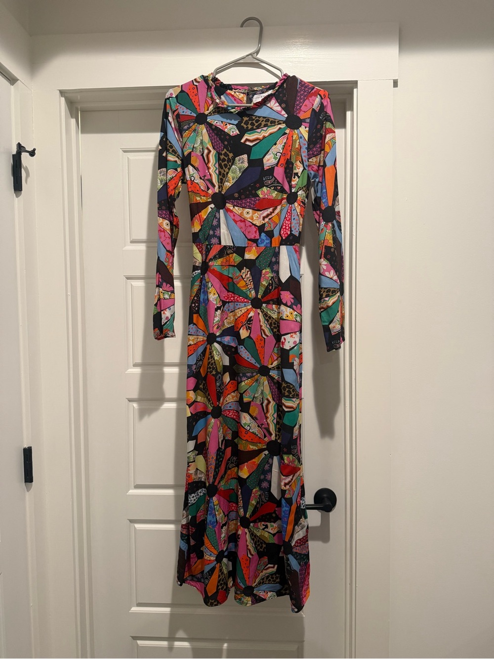 Never Fully Dressed Long Sleeve Multicolor Floral-Print Maxi Dress